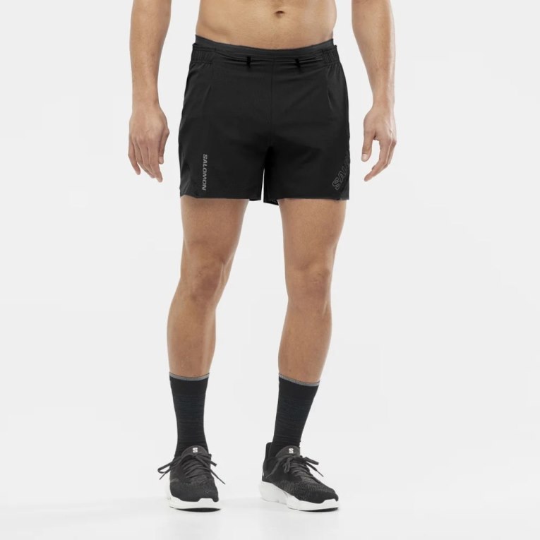 Salomon Sense Aero 5\'\' Men\'s Shorts Black | CA 4P57
